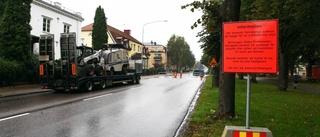 Trafiktung korsning avspärrad i city