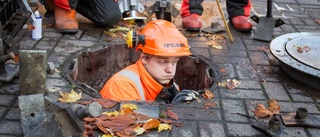 Julgranen på plats på Tyska torget