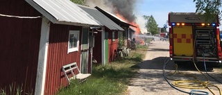 Rasande brand förstörde flera byggnader i Oxelösund