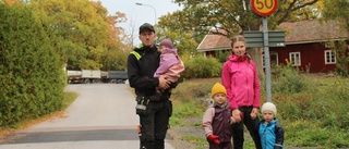 Barnfamilj orolig för säkerheten vid nya cykelbanan • "Det är ofta man blir förbannad över hur fort de kör"