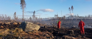 Skogsbrand i Svanvik – helikopter kopplades in