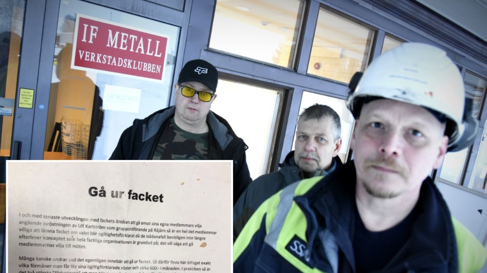 Ett infoblad sprids bland IF Metalls medlemmar på SSAB, med uppmaningen att gå ur facket. Bakgrunden är IF Metalls syn på ordförandevalet av SD-politikern Ulf Karlström.