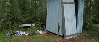 Nedskräpat och vandaliserat vid Bröstfallet