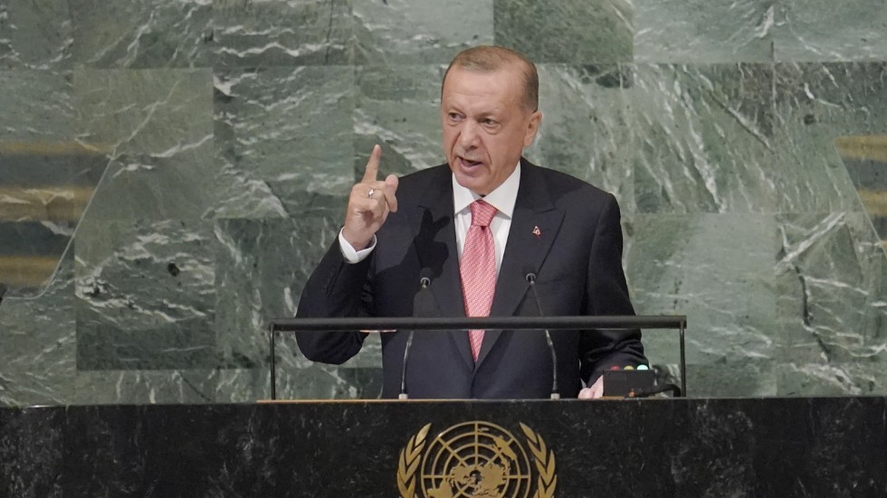 Turkiet och landets president Erdogan kan åter räkna med export av krigsmateriel från Sverige, ett av de krav som landet ställt för att säga ja till svensk Natoanslutning. Arkivbild.