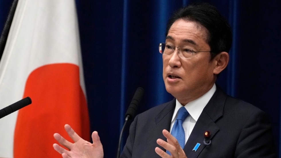 Ekonomin i Japan, med premiärminister Fumio Kishida, växer snabbare än väntat. Arkivbild