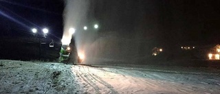 Snökanonerna igång i skidbacken