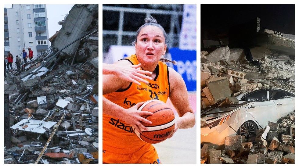 En stad i spillror. Gunesh Denise Karaoglan, tidigare i Dolphins, är i Turkiet och tar del av de hemska nyhetsuppdateringen med stigande dödssiffror från nattens kraftiga jordbävning.