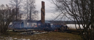 Häftig husbrand i Harads