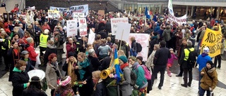 Gruvprotester nådde huvudstaden