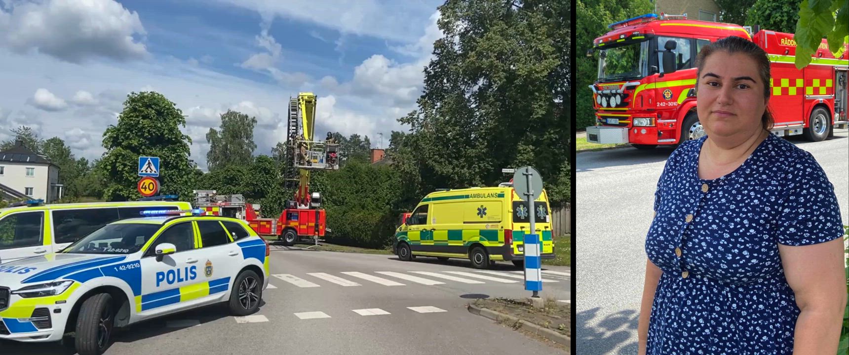 PUFFVIDEO: Granne erbjuder sin hjälp efter villabranden
