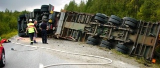 Långtradare stoppade trafiken