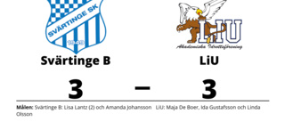 Svärtinge B kryssade mot LiU