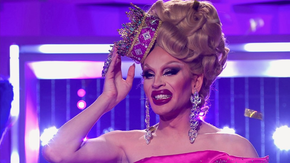 Admira Thunderpussy är den första vinnaren i "Drag race Sverige". Pressbild.