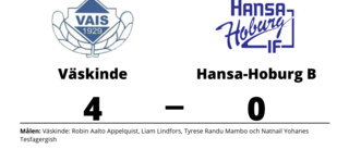 Väskinde tog kommandot från start mot Hansa-Hoburg B