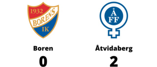 Förlust för Boren mot Åtvidaberg med 0-2