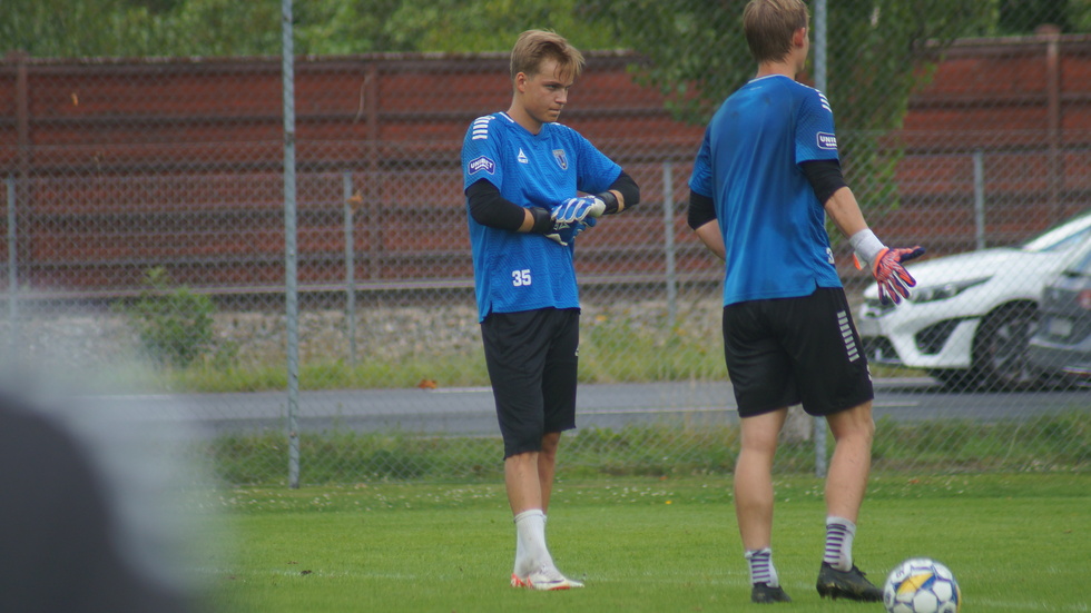 Hannes Sveijer under tisdagens träning.