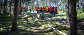 Larm om skogsbrand – röken kom från skräphög