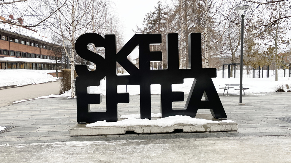 Skellefteås varumärke kan man bland annat se vid stadsparken.