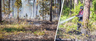 Släckte brand i svårtillgängligt område