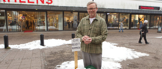 Bagarens manifestation – med snöbollar i skottkärra