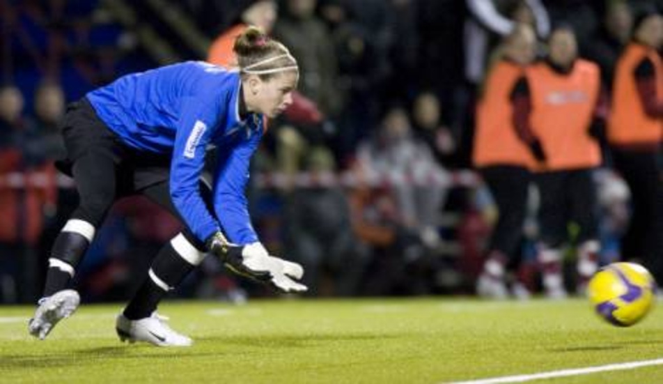 Stephanie Labbé gjorde ingen bra match i Malmö.