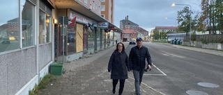 Promenad genom ett övergivet centrum