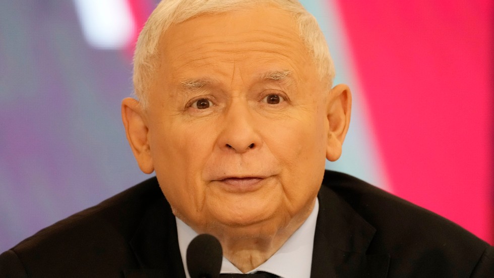 Ledaren för Polens regeringsparti PIS, Jaroslaw Kaczynski, anklagar Tyskland för att försöka göra EU till ett "Fjärde rike". Arkivbild.
