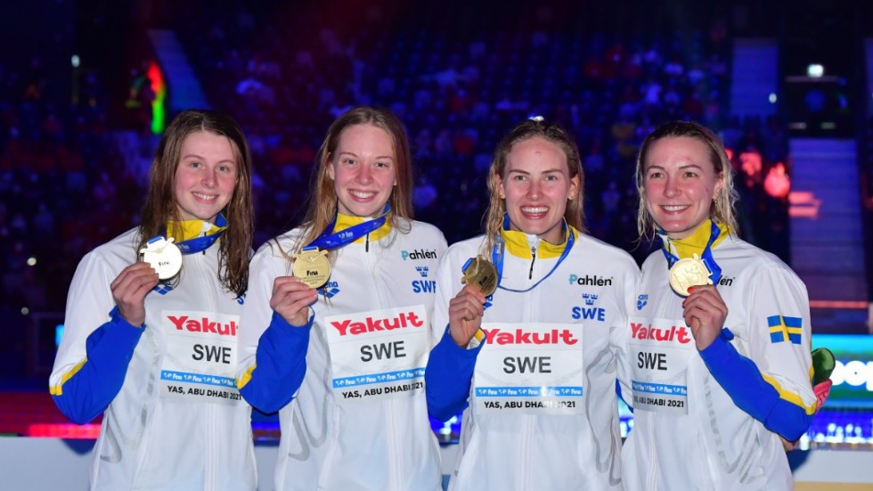 Det svenska guldlaget.