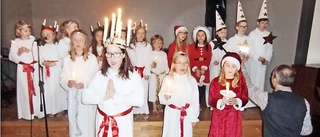 Decembermörkret lystes upp av Lucia