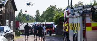 Stor skogsbrand i Småland ligger bakom brandröksdoften över Västervik