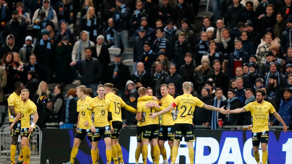 Elfsborg firar 3–0-segern mot Djurgården.