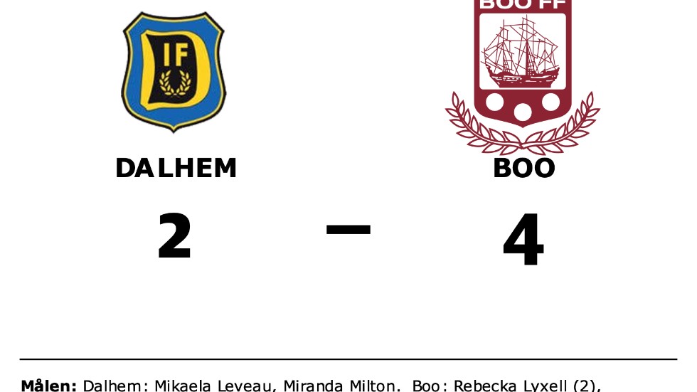 Dalhem förlorade mot Boo