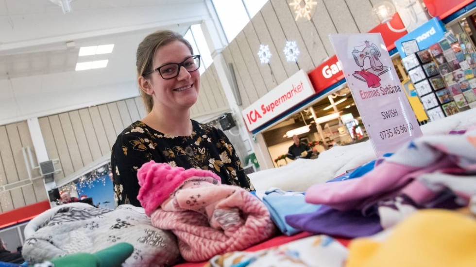 Emma Norberg från Rummelsrum visade upp sin kollektion med babykläder.