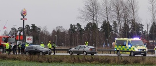 Person körde in i mitträcket