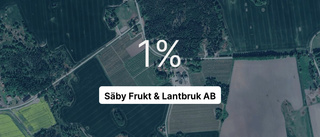 Här är siffrorna för Säby Frukt & Lantbruk AB senaste året