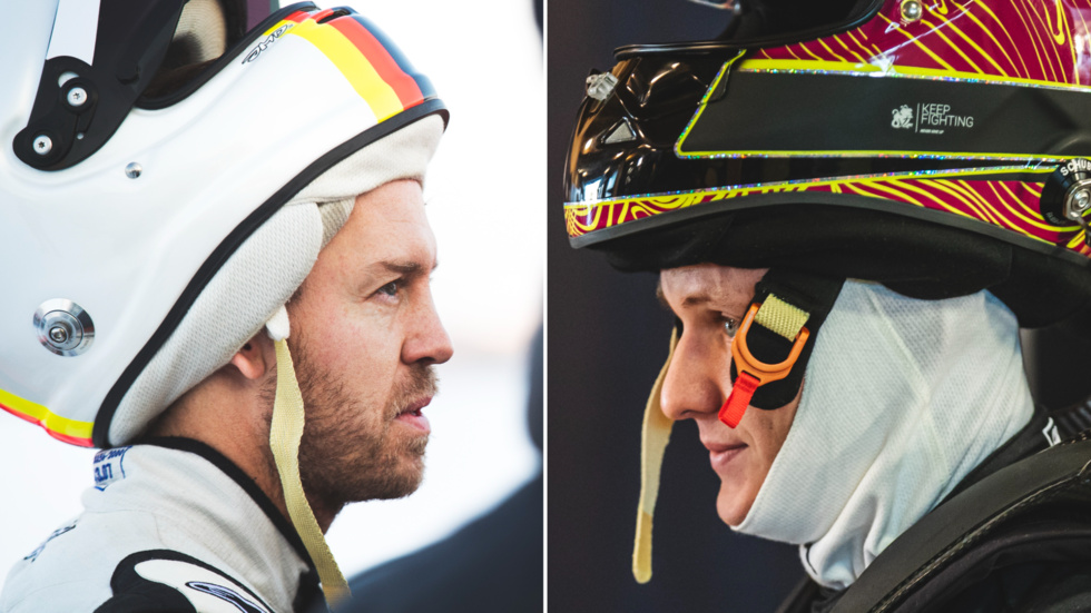 Sebastian Vettel och Mick Schumacher är klara för Race of Champions i Sydney 2025. Båda har tidigare tävlat i Piteå. (Arkivbilder)