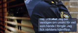 Falska poliser hotade bryta upp dörr hos kvinna