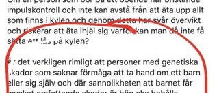 Överförmyndaren om sitt inlägg om steriliseringar