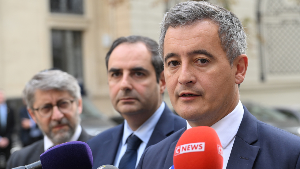 Den franske inrikesministern Gerald Darmanin säger att lördagens knivdåd i Paris ska utredas av åklagare inriktade på terrorbrott. Arkivbild.