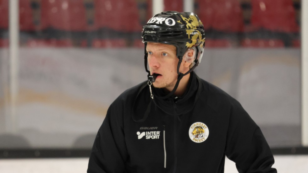 Hampus Sylvegård, tränare i Vimmerby. 