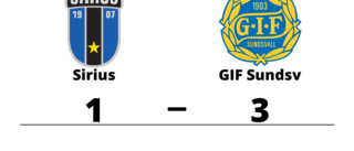 Hemmaförlust för Sirius mot GIF Sundsv