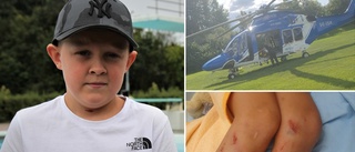 Anton, 7, föll från hopptornet – rakt ned i betongen