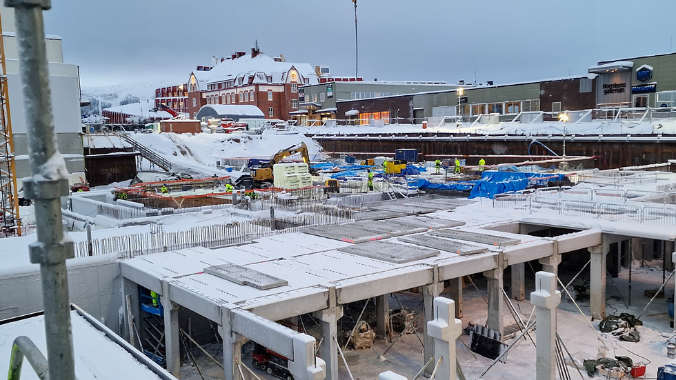 Centrumbygget som det ser ut i nuläget. 