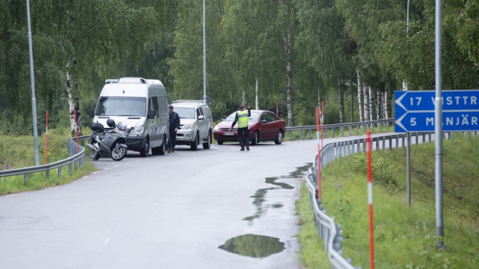 När PT var på plats i Vidsel under onsdagen genomförde polisen trafikkontroller.