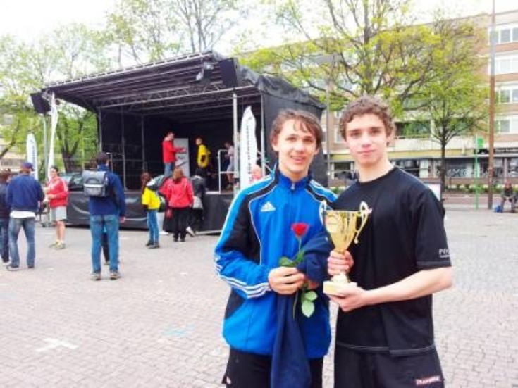 Linus Islas Flygare (till vänster) och Daniel Steinbock, två lovande unga idrottare.