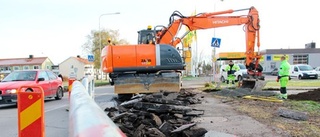 Grävning för säkrare skolväg