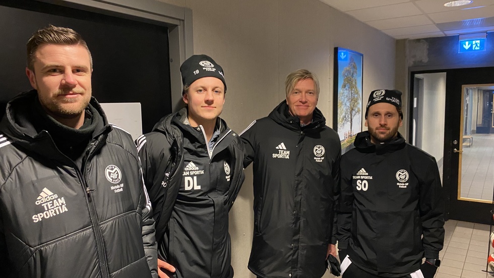 Motala AIF:s ledare Jesper Beurling, David Lantz, Göran Ekh och Sanel Osmanovic får se sitt lag i matchspel på lördagen, för första gången 2025.