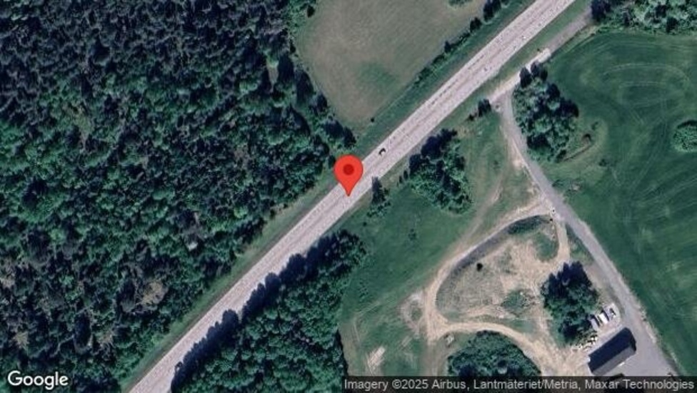 Stopp på väg 55 på grund av en lastbilsolycka