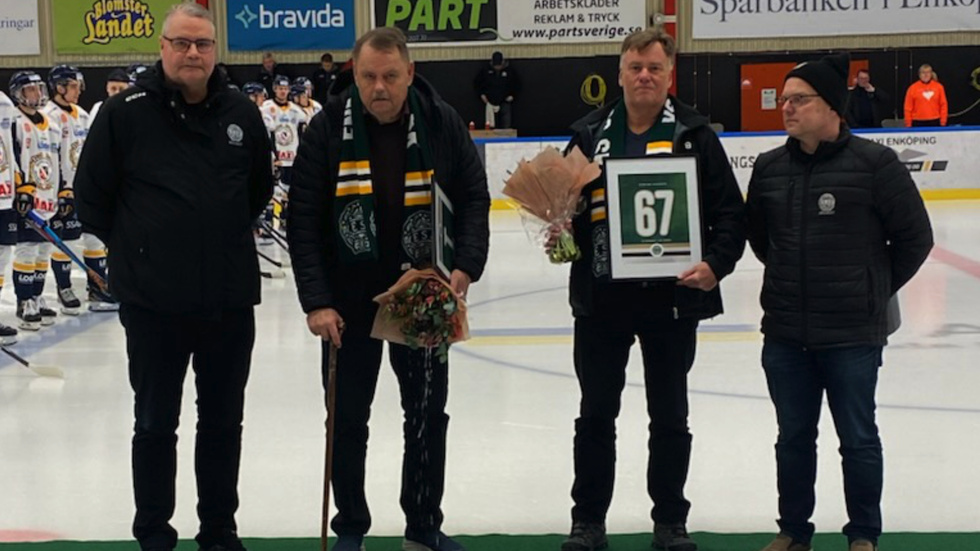Björn "Klotis" Johansson och Staffan Jalkemyr hyllades inför ESK:s möte med Borlänge.