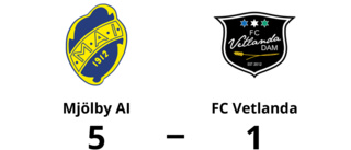 Mjölby AI vann på hemmaplan mot FC Vetlanda